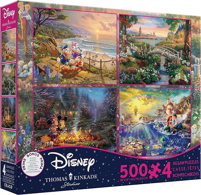 Thomas Kinkade - The Disney Dreams Collection Puzzles - 4in1 Multipack