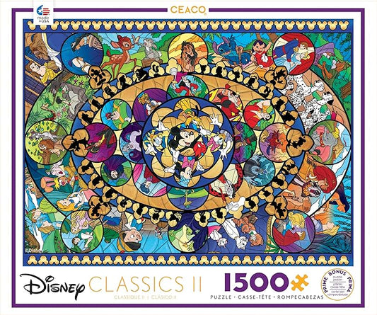 Ceaco Disney Classics II Stained Glass 1500 Piece Puzzle