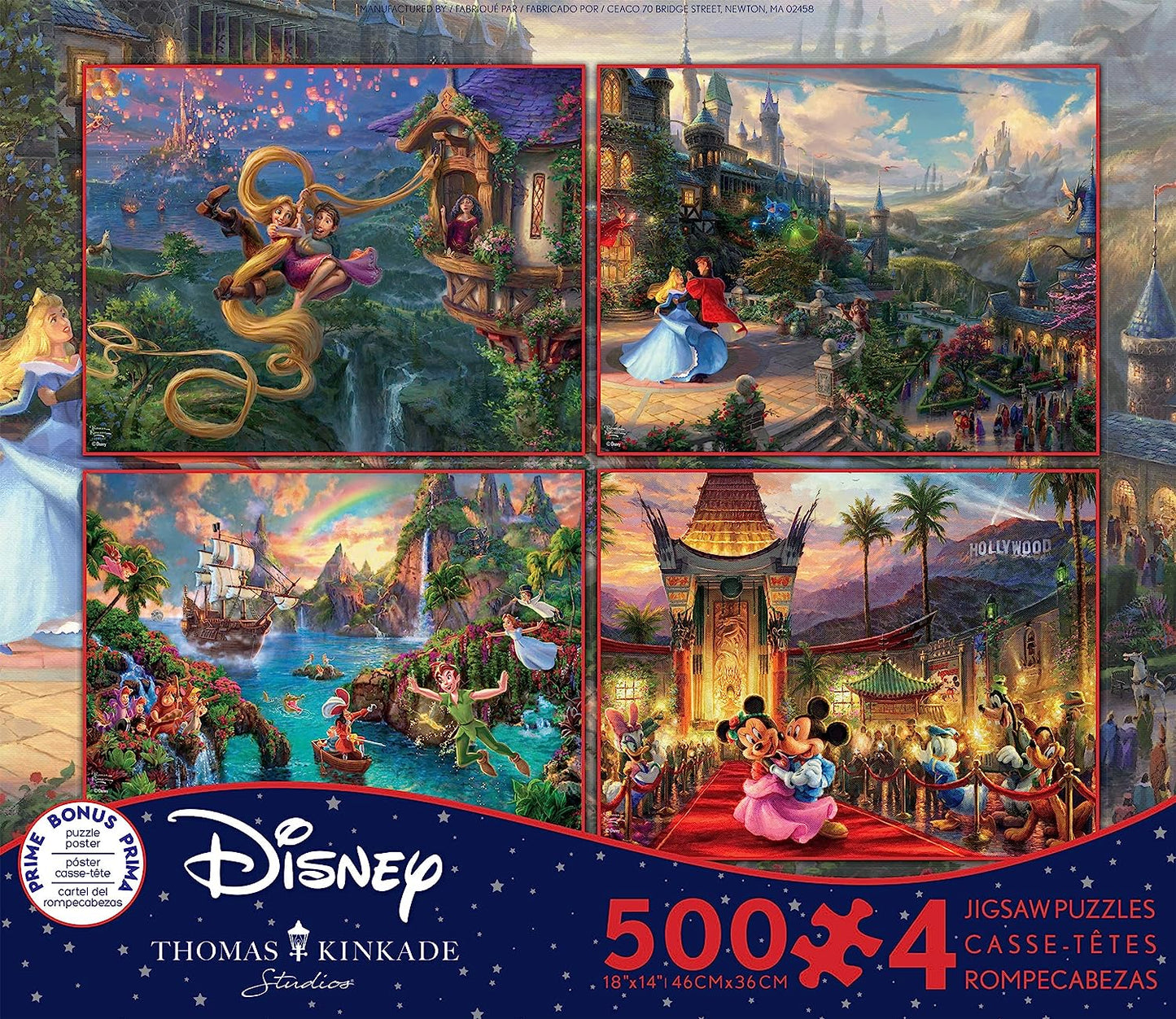 Thomas Kinkade - The Disney Collection Puzzles - 4in1 Multipack - Giftware Canada Collectibles and Decor