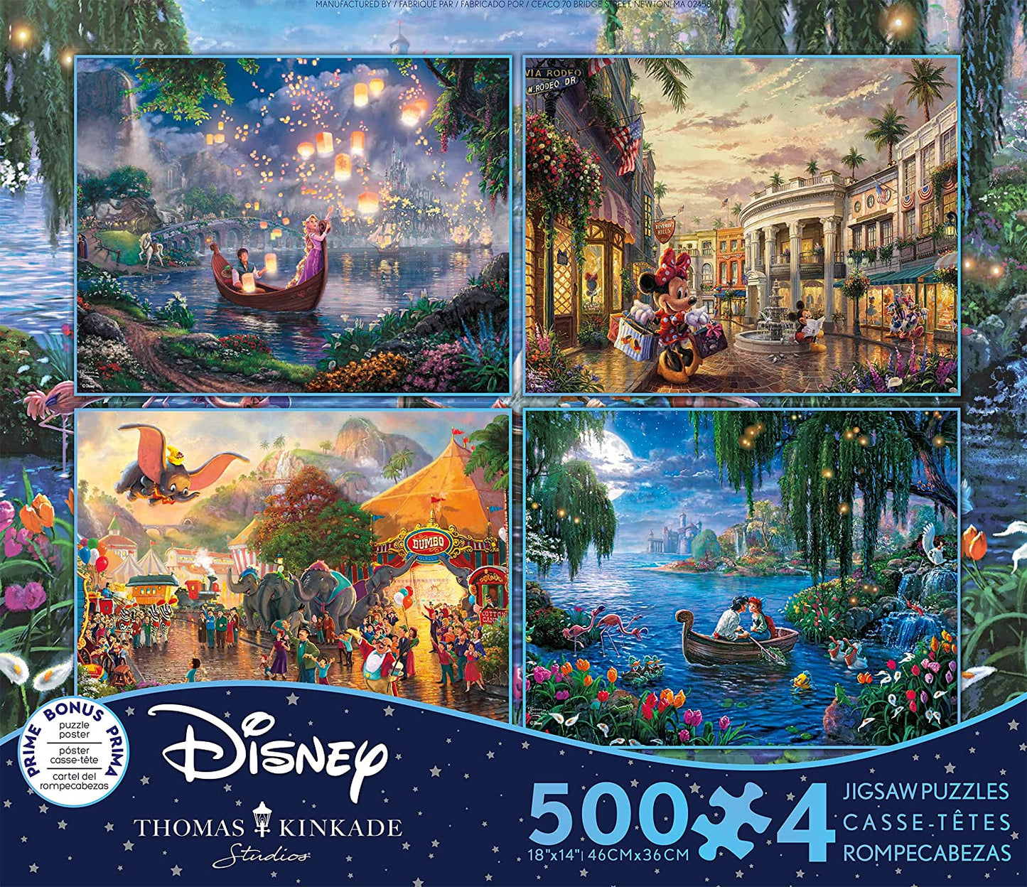 Thomas Kinkade - The Disney Collection Puzzles - 4in1 Multipack - Giftware Canada Collectibles and Decor