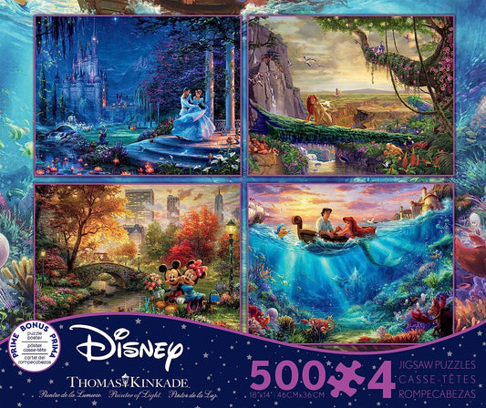 Thomas Kinkade - The Disney Collection Puzzles - 4in1 Multipack - Giftware Canada Collectibles and Decor