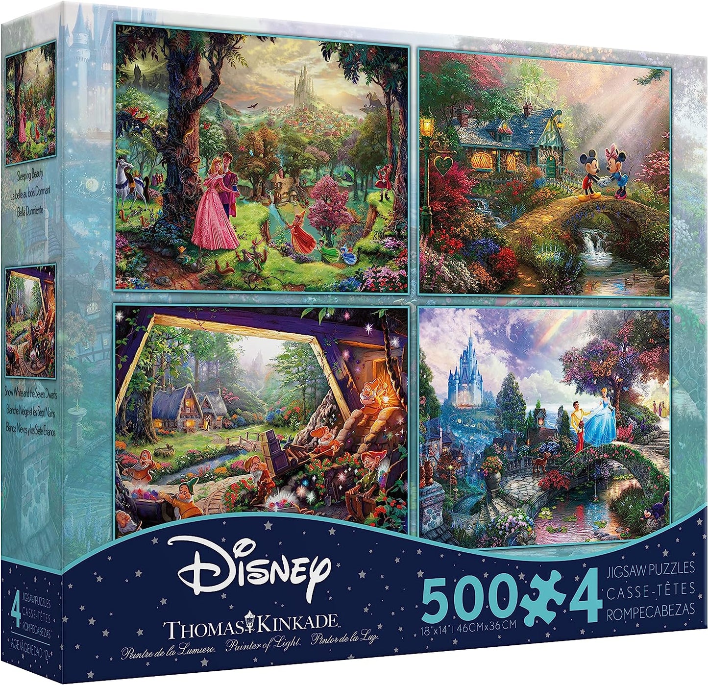 Thomas Kinkade - The Disney Collection Puzzles - 4in1 Multipack - Giftware Canada Collectibles and Decor