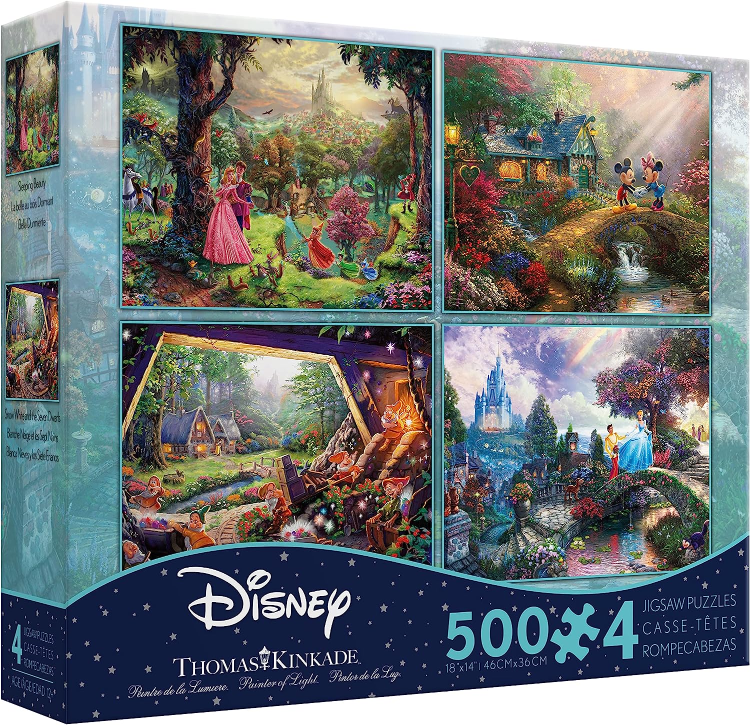 Thomas Kinkade - The Disney Collection Puzzles - 4in1 Multipack - Giftware Canada Collectibles and Decor