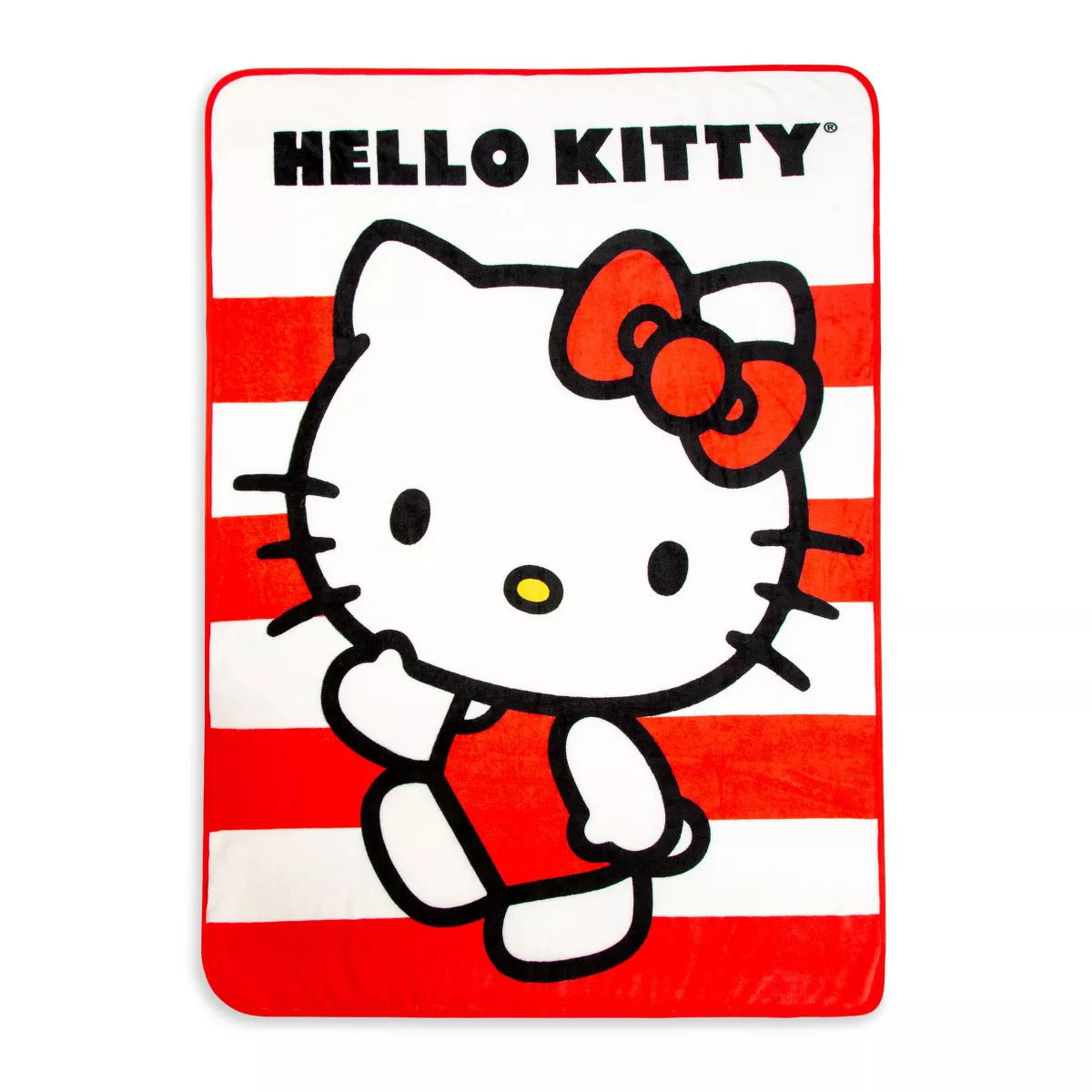 Hello Kitty Waving Stripes Silk Touch Throw Blanket – Giftware Canada ...