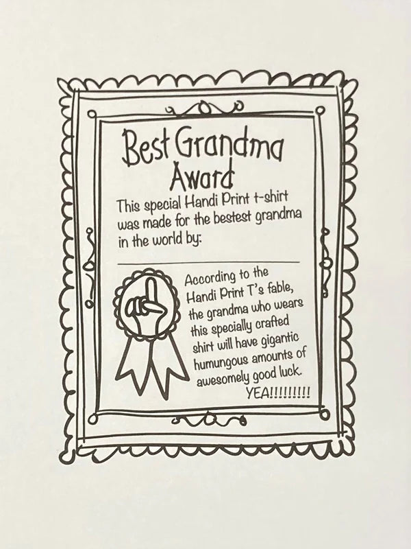 Handi Prints - World's Best Grandma T-Shirt with Paint Kit - Giftware Canada Collectibles and Decor