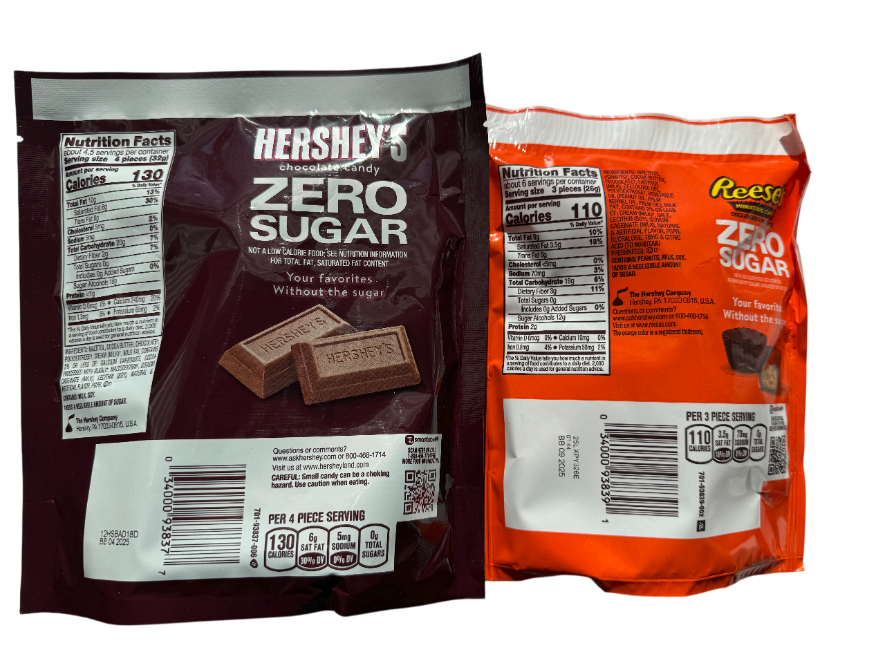 Hershey's Sugar Free Chocolate Combo (Contains Hersheys Choclate Candy & Reese's Miniature Cups)