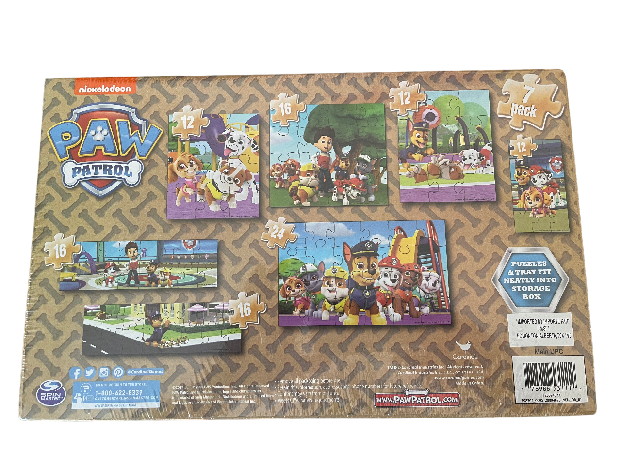 Paw Patrol Wooden Puzzle Set (7 Puzzles) - Giftware Canada Collectibles and Decor