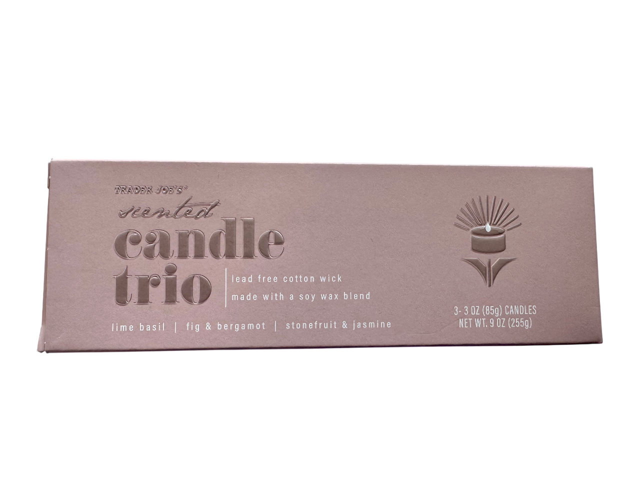 Trader Joe's Summer Scented Candle Set (Lime Basil, Fig & Bergamot, Stonefruit & Jasmine)