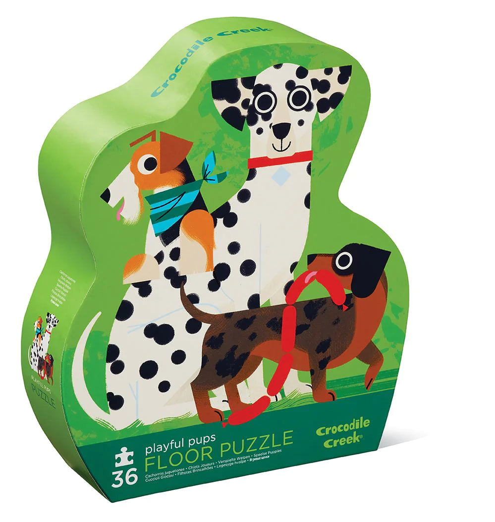 Crocodile Creek Playful Pups 36pc Floor Puzzle - Giftware Canada Collectibles and Decor