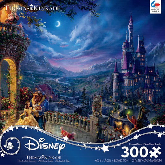 Thomas Kinkade - Disney's Beauty and the Beat Moonlight 300pc Puzzle - Giftware Canada Collectibles and Decor