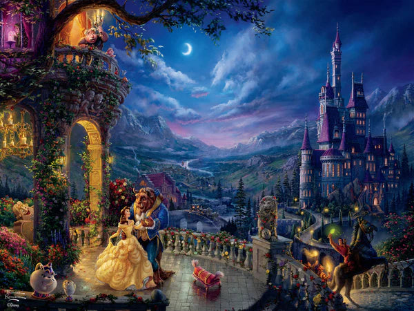 Thomas Kinkade - Disney's Beauty and the Beat Moonlight 300pc Puzzle - Giftware Canada Collectibles and Decor