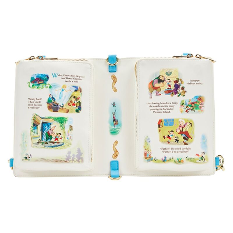 Loungefly Disney's Pinocchio Book Convertible Crossbody Bag - Giftware Canada Collectibles and Decor