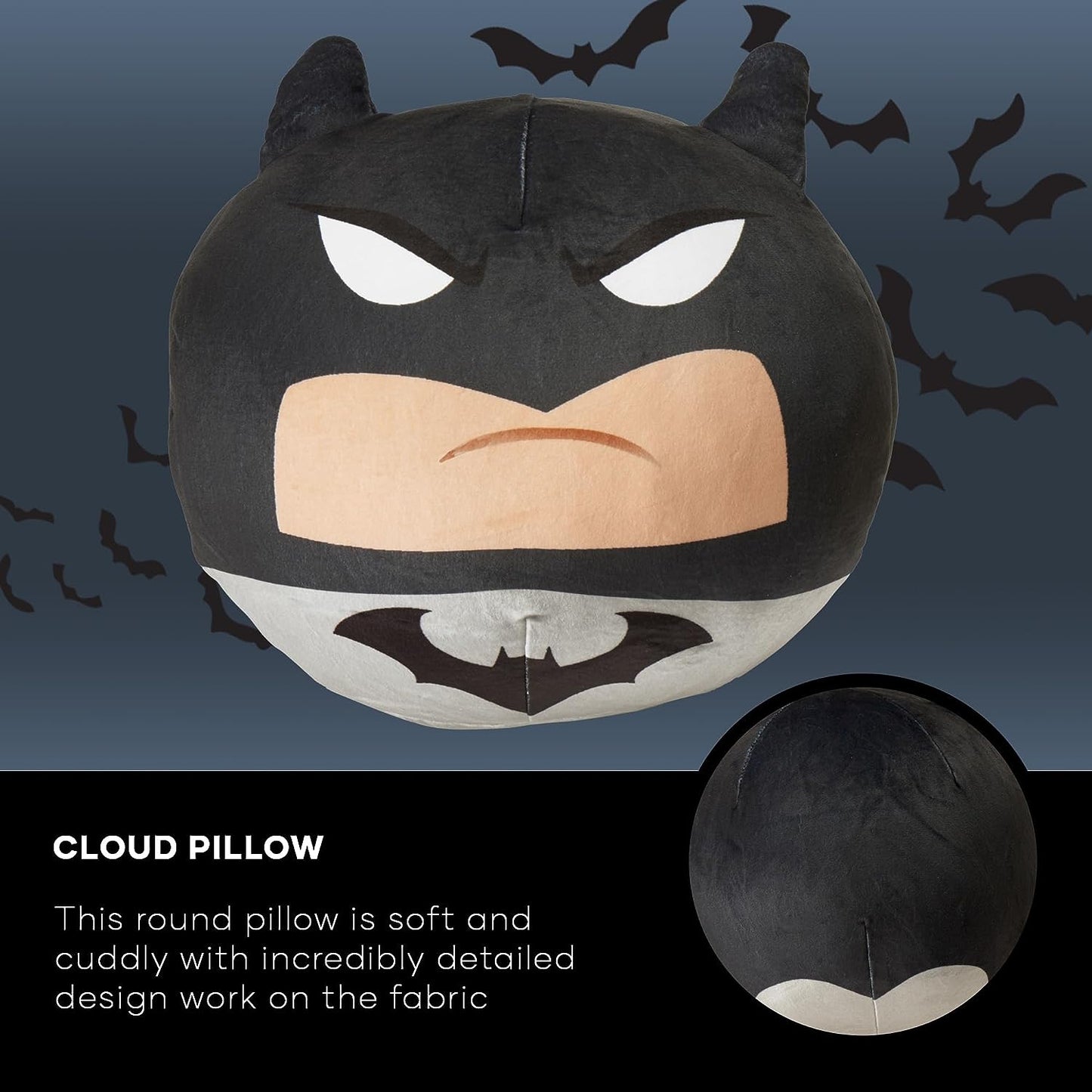 11" Batman Travel Cloud Pillow - Giftware Canada Collectibles and Decor