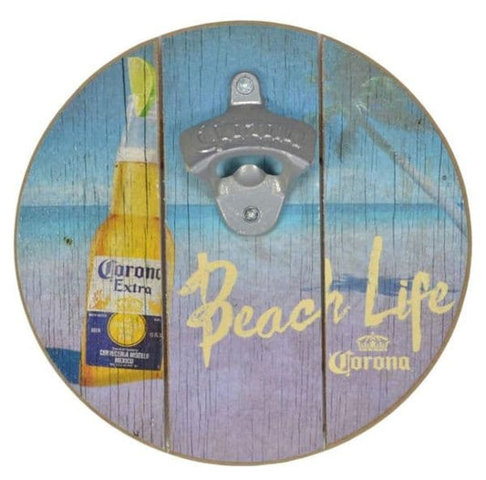 Corona Extra 8" Beach Life Wooden Sign with Bottle Opener - Giftware Canada Collectibles and Decor