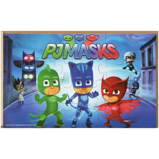 PJ Masks - 7 Wood Jigsaw Puzzles in Wood Storage Box