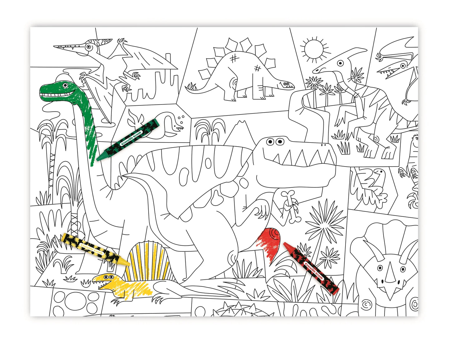 Crocodile Creek Dinosaur Coloring Poster Set