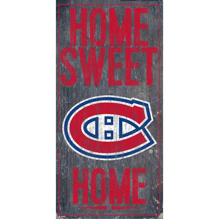 Montreal Canadiens Home Sweet Home 6x12 Sign - Giftware Canada Collectibles and Decor