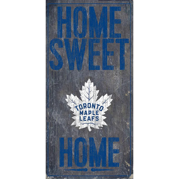 Toronto Maple Leafs Home Sweet Home 6x12 Sign - Giftware Canada Collectibles and Decor