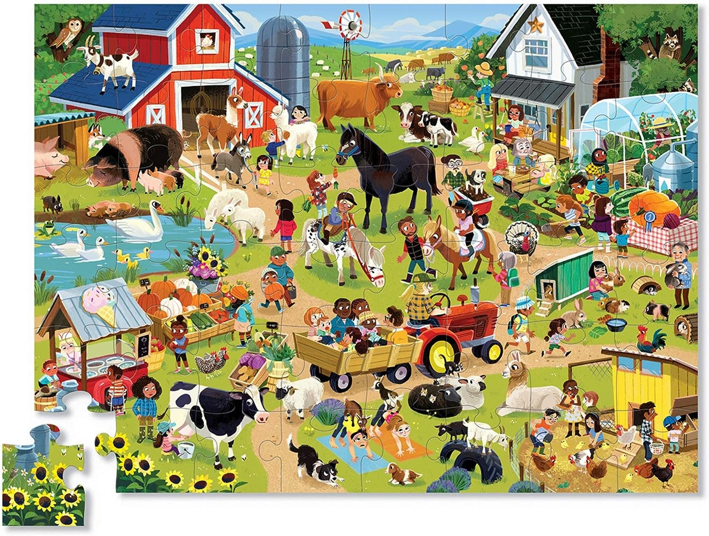 Crocodile Creek Day At The Farm 48pc Puzzle - Giftware Canada Collectibles and Decor