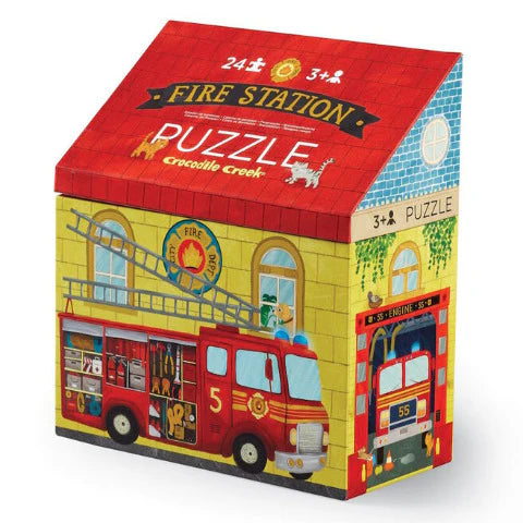 Crocodile Creek 24 Piece Fire Station Puzzle