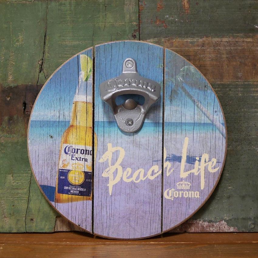 Corona Extra 8" Beach Life Wooden Sign with Bottle Opener - Giftware Canada Collectibles and Decor