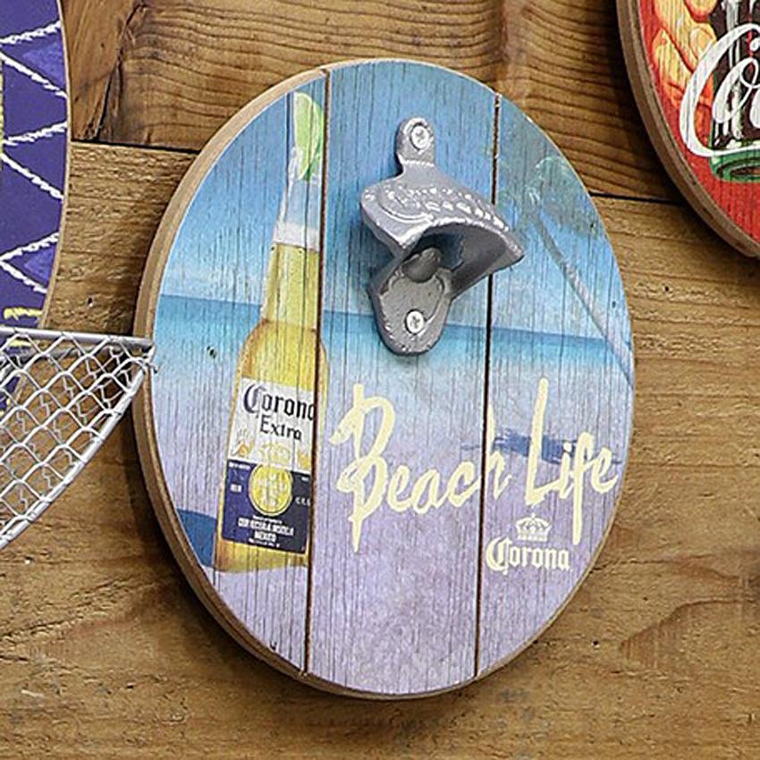 Corona Extra 8" Beach Life Wooden Sign with Bottle Opener - Giftware Canada Collectibles and Decor