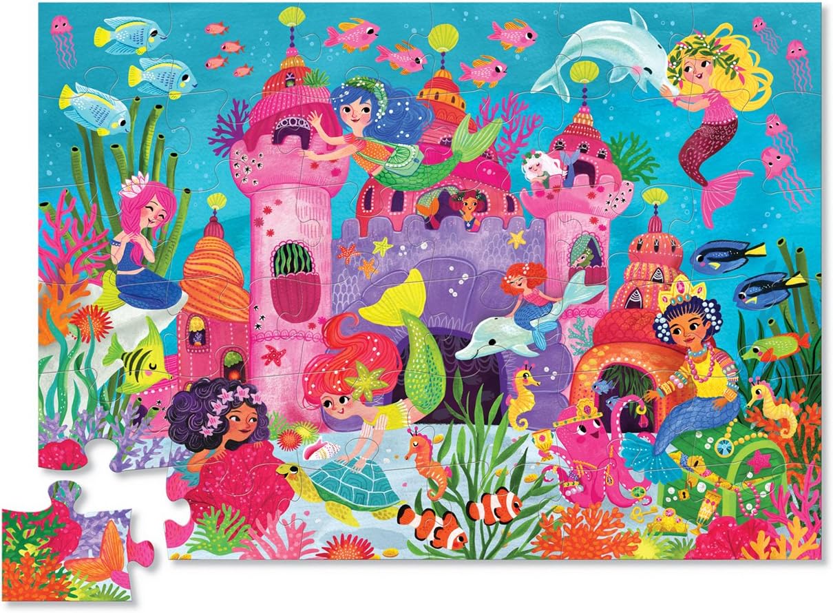 Crocodile Creek Mermaid Palace 36pc Floor Puzzle - Giftware Canada Collectibles and Decor