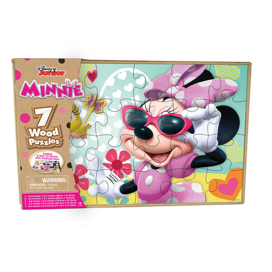 Minnie Mouse Disney Junior Wooden Puzzle Set (7 Puzzles) - Giftware Canada Collectibles and Decor