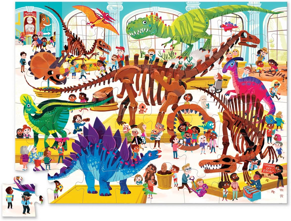 Crocodile Creek Day At The Dinosaur Museum 48pc Puzzle - Giftware Canada Collectibles and Decor