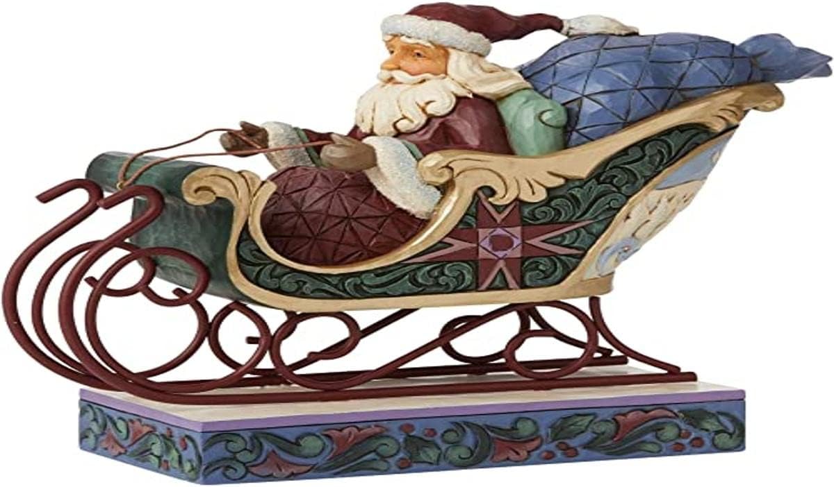 Jim Shore Heartwood Creek Santa in Sleigh Event Figurine - Giftware Canada Collectibles and Decor