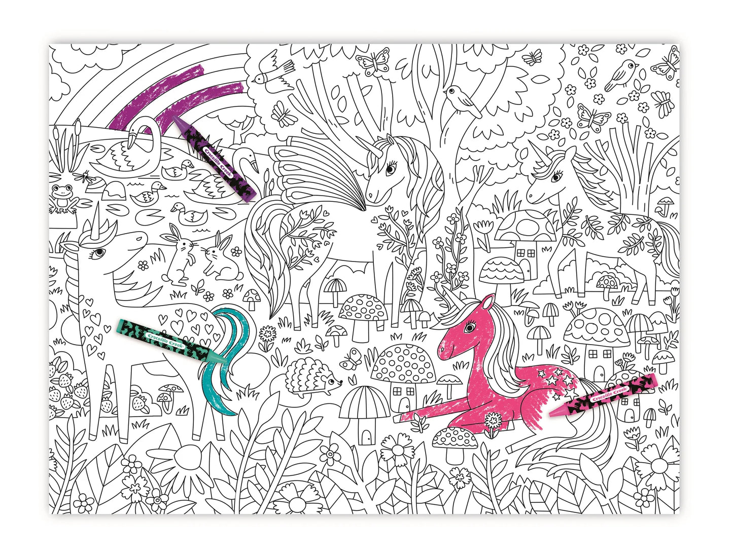 Crocodile Creek Unicorn Coloring Poster Set