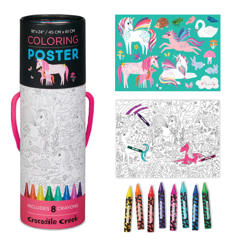 Crocodile Creek Unicorn Coloring Poster Set