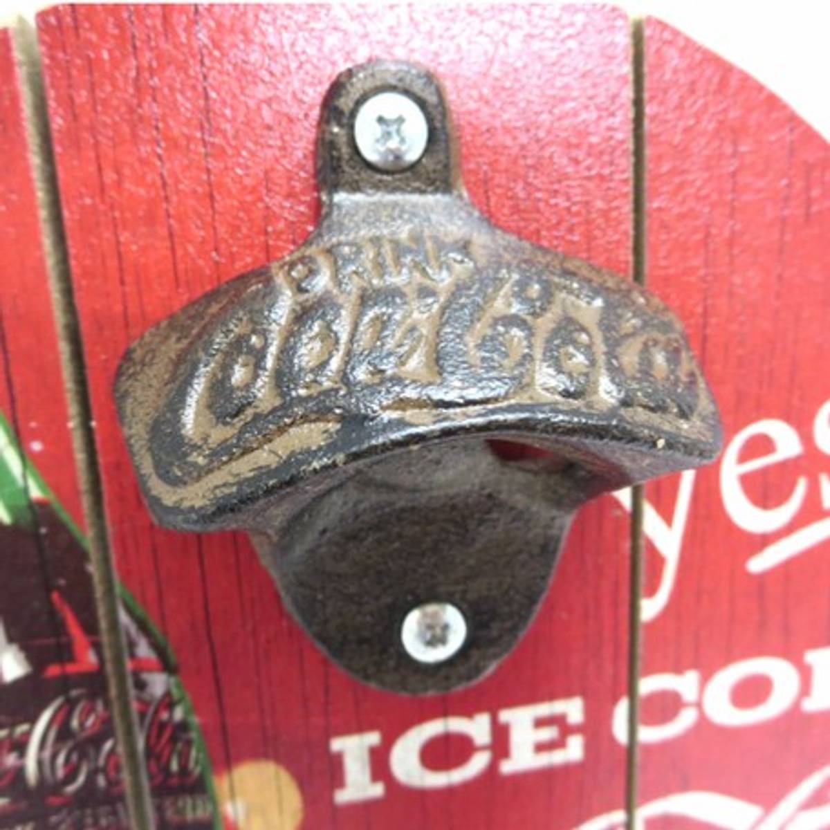 Coca-Cola 8" Vintage Wooden Sign with Bottle Opener - Giftware Canada Collectibles and Decor