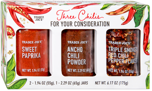 Trader Joe's Three Chilis For Your Consideration Set